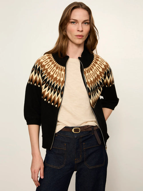 SANCTUARY FAIR ISLE ZIP UP