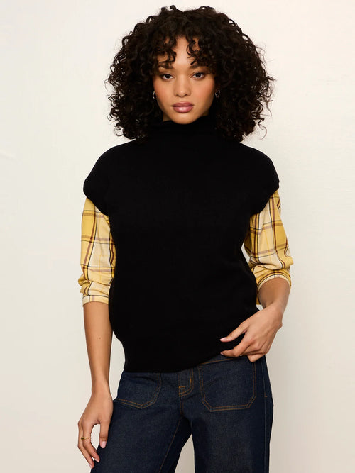 SANCTUARY MOCK NECK SWEATER SHELL